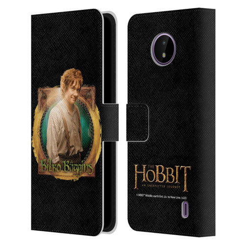 The Hobbit An Unexpected Journey Key Art Bilbo Leather Book Wallet Case Cover For Nokia C10 / C20