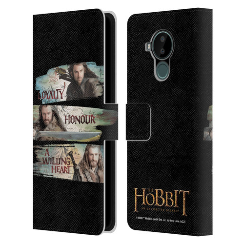 The Hobbit An Unexpected Journey Key Art Loyalty And Honour Leather Book Wallet Case Cover For Nokia C30