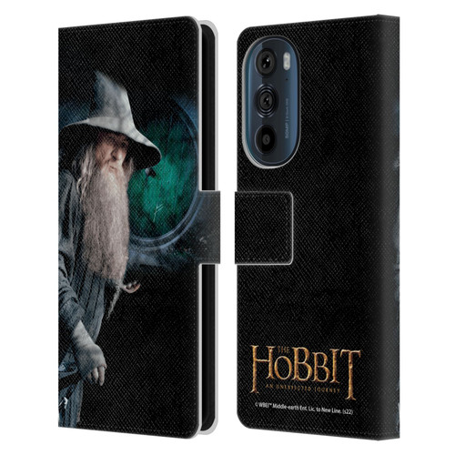 The Hobbit An Unexpected Journey Key Art Gandalf Leather Book Wallet Case Cover For Motorola Edge 30