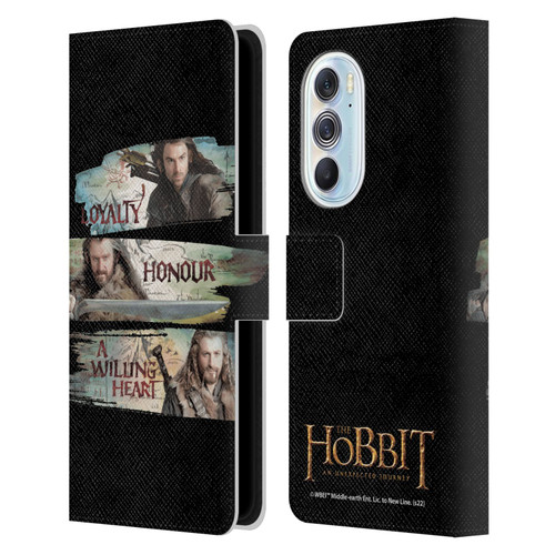 The Hobbit An Unexpected Journey Key Art Loyalty And Honour Leather Book Wallet Case Cover For Motorola Edge X30