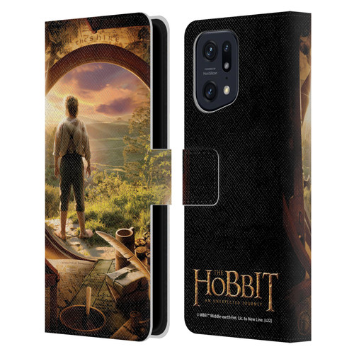The Hobbit An Unexpected Journey Key Art Hobbit In Door Leather Book Wallet Case Cover For OPPO Find X5