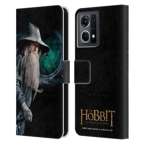 The Hobbit An Unexpected Journey Key Art Gandalf Leather Book Wallet Case Cover For OPPO Reno8 4G