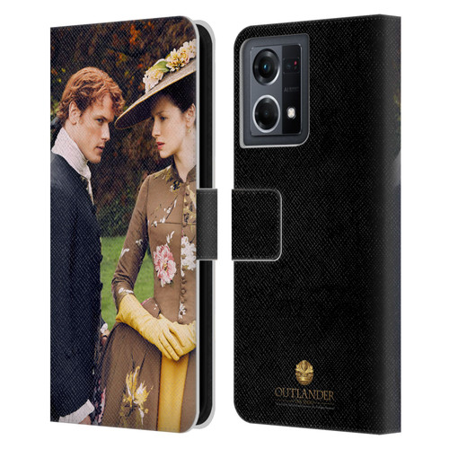 Outlander Characters Jamie And Claire Leather Book Wallet Case Cover For OPPO Reno8 4G