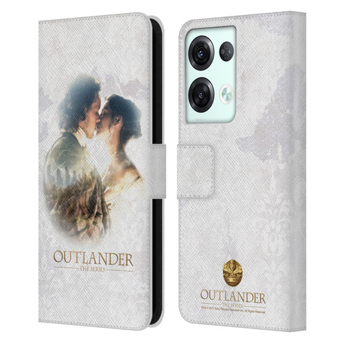 Outlander Portraits Claire & Jamie Kiss Leather Book Wallet Case Cover For OPPO Reno8 Pro