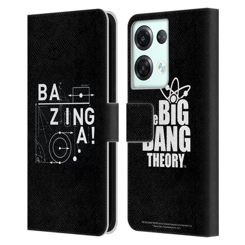 The Big Bang Theory Bazinga Physics Leather Book Wallet Case Cover For OPPO Reno8 Pro