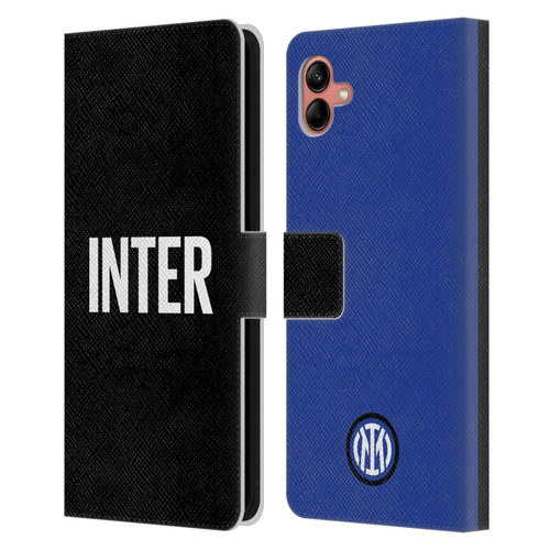 Fc Internazionale Milano Badge Inter Milano Logo Leather Book Wallet Case Cover For Samsung Galaxy A04 (2022)