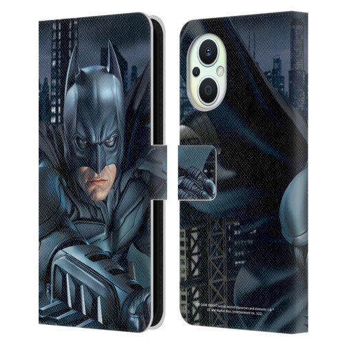 The Dark Knight Character Art Batman Leather Book Wallet Case Cover For OPPO Reno8 Lite