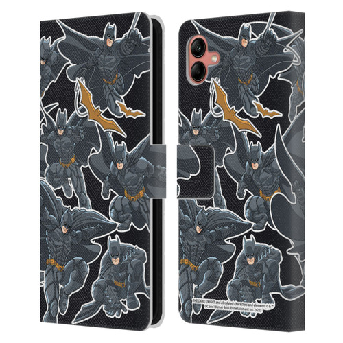 The Dark Knight Character Art Batman Sticker Collage Leather Book Wallet Case Cover For Samsung Galaxy A04 (2022)