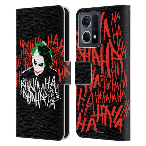 The Dark Knight Graphics Joker Laugh Leather Book Wallet Case Cover For OPPO Reno8 4G