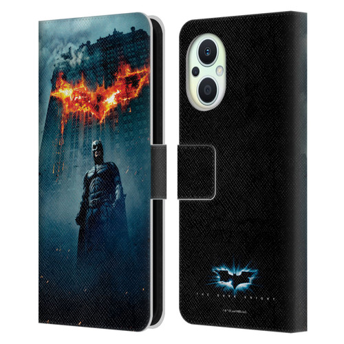 The Dark Knight Key Art Batman Poster Leather Book Wallet Case Cover For OPPO Reno8 Lite