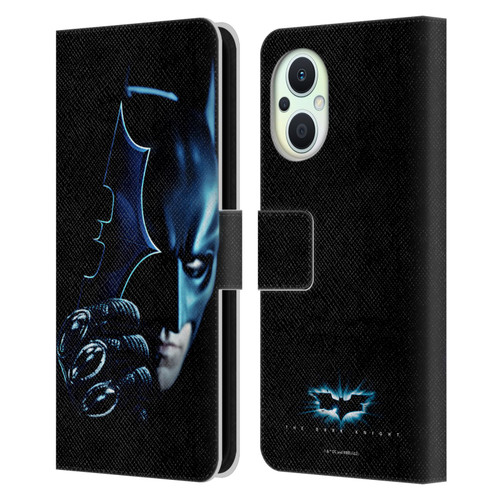 The Dark Knight Key Art Batman Batarang Leather Book Wallet Case Cover For OPPO Reno8 Lite