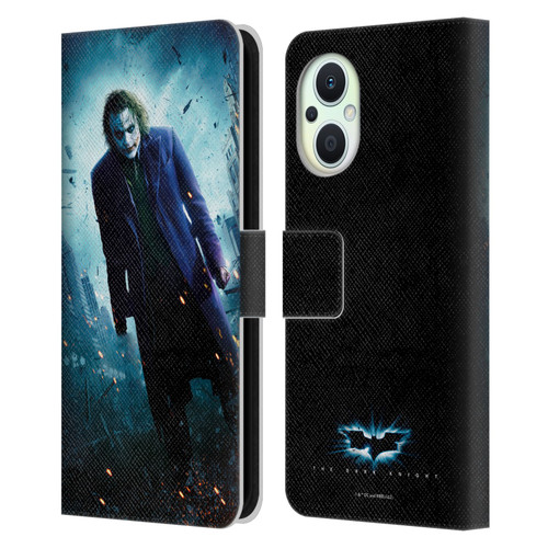 The Dark Knight Key Art Joker Poster Leather Book Wallet Case Cover For OPPO Reno8 Lite