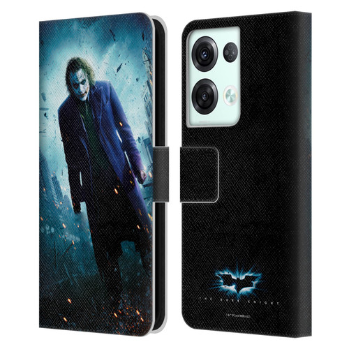 The Dark Knight Key Art Joker Poster Leather Book Wallet Case Cover For OPPO Reno8 Pro