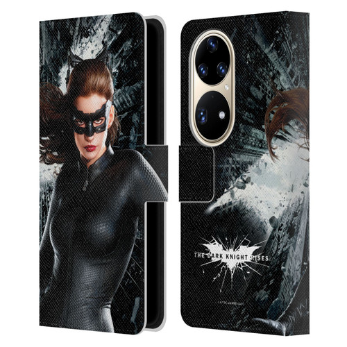 The Dark Knight Rises Character Art Catwoman Leather Book Wallet Case Cover For Huawei P50 Pro