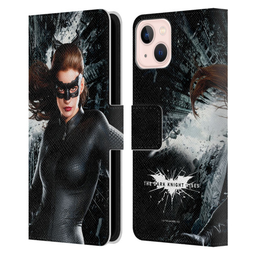 The Dark Knight Rises Character Art Catwoman Leather Book Wallet Case Cover For Apple iPhone 13