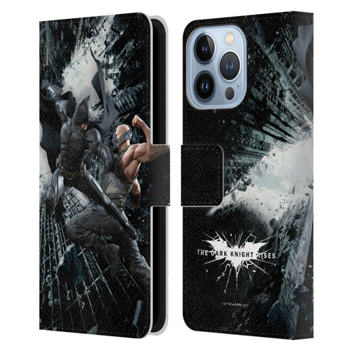 The Dark Knight Rises Character Art Batman Vs Bane Leather Book Wallet Case Cover For Apple iPhone 13 Pro