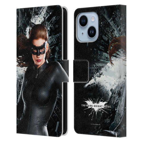 The Dark Knight Rises Character Art Catwoman Leather Book Wallet Case Cover For Apple iPhone 14 Plus