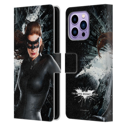 The Dark Knight Rises Character Art Catwoman Leather Book Wallet Case Cover For Apple iPhone 14 Pro Max