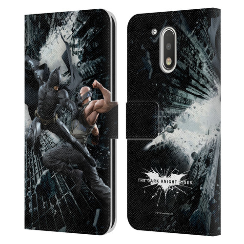 The Dark Knight Rises Character Art Batman Vs Bane Leather Book Wallet Case Cover For Motorola Moto G41