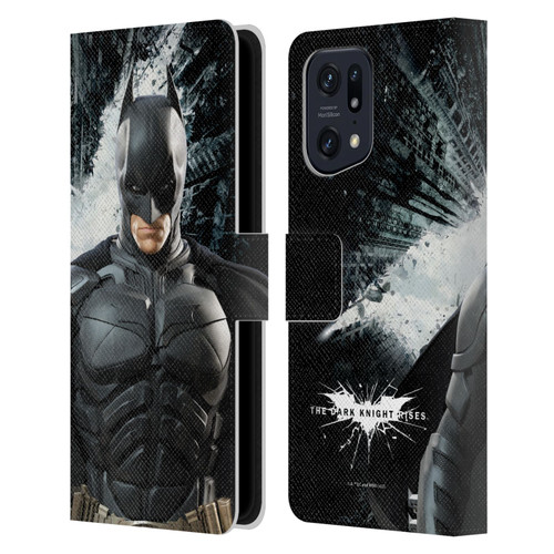 The Dark Knight Rises Character Art Batman Leather Book Wallet Case Cover For OPPO Find X5