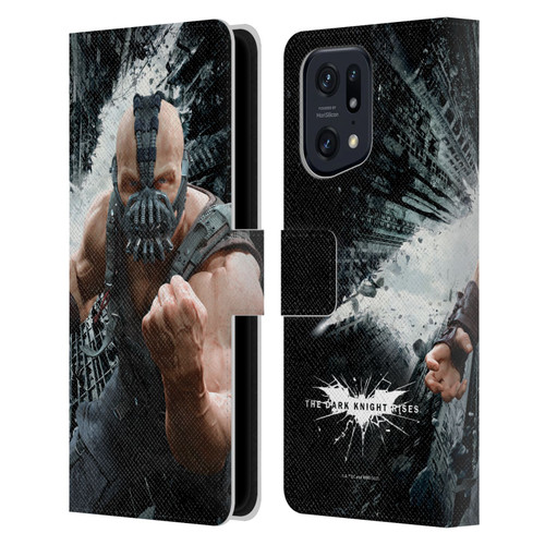 The Dark Knight Rises Character Art Bane Leather Book Wallet Case Cover For OPPO Find X5 Pro