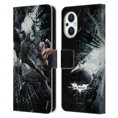 The Dark Knight Rises Character Art Batman Vs Bane Leather Book Wallet Case Cover For OPPO Reno8 Lite