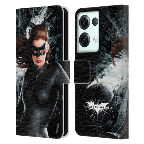 The Dark Knight Rises Character Art Catwoman Leather Book Wallet Case Cover For OPPO Reno8 Pro