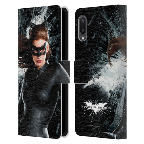 The Dark Knight Rises Character Art Catwoman Leather Book Wallet Case Cover For Samsung Galaxy A02/M02 (2021)