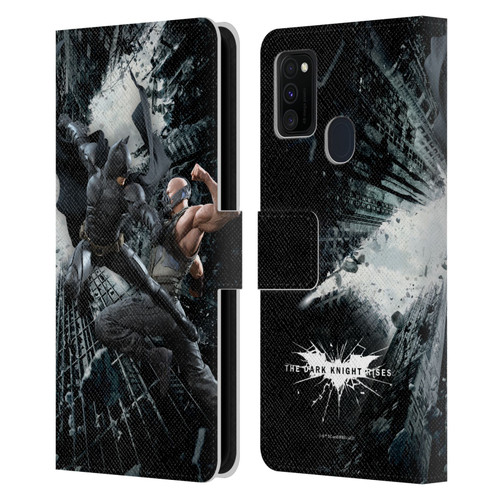 The Dark Knight Rises Character Art Batman Vs Bane Leather Book Wallet Case Cover For Samsung Galaxy M30s (2019)/M21 (2020)