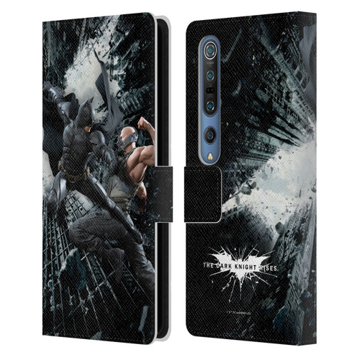 The Dark Knight Rises Character Art Batman Vs Bane Leather Book Wallet Case Cover For Xiaomi Mi 10 5G / Mi 10 Pro 5G