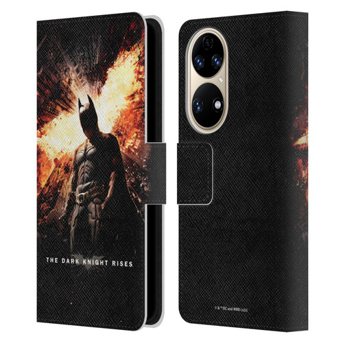 The Dark Knight Rises Key Art Batman Poster Leather Book Wallet Case Cover For Huawei P50