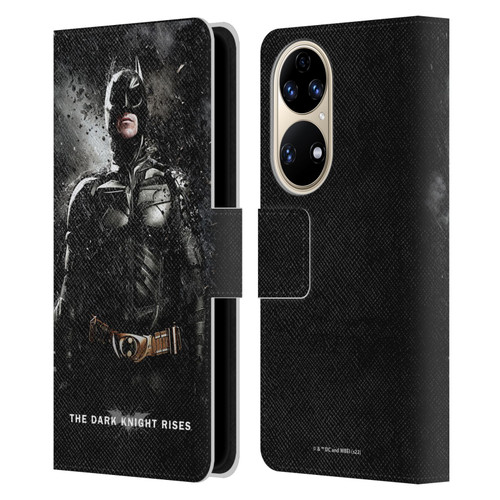 The Dark Knight Rises Key Art Batman Rain Poster Leather Book Wallet Case Cover For Huawei P50