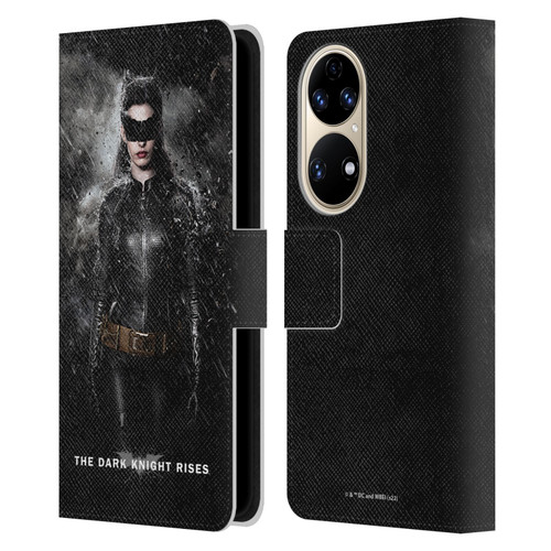 The Dark Knight Rises Key Art Catwoman Rain Poster Leather Book Wallet Case Cover For Huawei P50