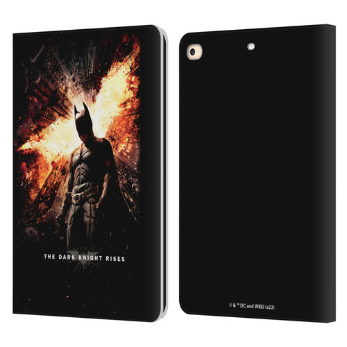 The Dark Knight Rises Key Art Batman Poster Leather Book Wallet Case Cover For Apple iPad 9.7 2017 / iPad 9.7 2018