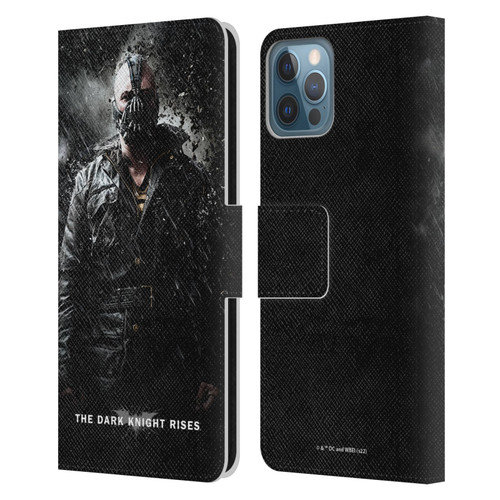 The Dark Knight Rises Key Art Bane Rain Poster Leather Book Wallet Case Cover For Apple iPhone 12 / iPhone 12 Pro