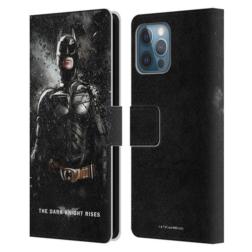 The Dark Knight Rises Key Art Batman Rain Poster Leather Book Wallet Case Cover For Apple iPhone 12 Pro Max