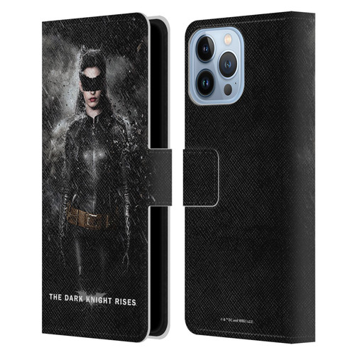 The Dark Knight Rises Key Art Catwoman Rain Poster Leather Book Wallet Case Cover For Apple iPhone 13 Pro Max