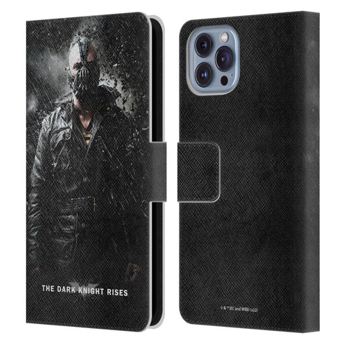 The Dark Knight Rises Key Art Bane Rain Poster Leather Book Wallet Case Cover For Apple iPhone 14