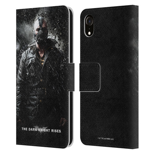 The Dark Knight Rises Key Art Bane Rain Poster Leather Book Wallet Case Cover For Apple iPhone XR