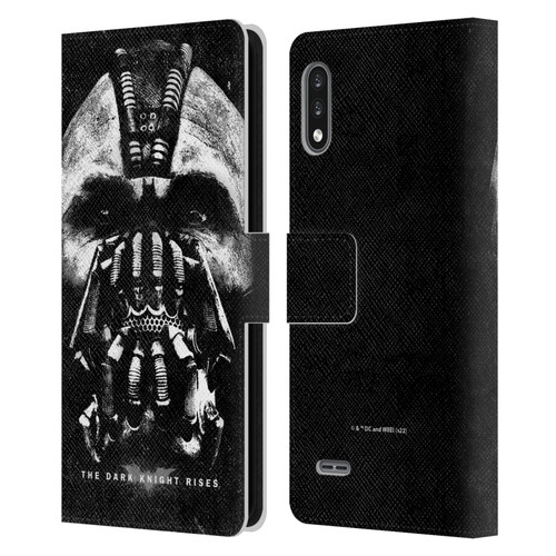 The Dark Knight Rises Key Art Bane Leather Book Wallet Case Cover For LG K22