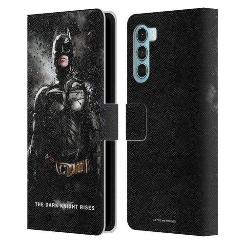 The Dark Knight Rises Key Art Batman Rain Poster Leather Book Wallet Case Cover For Motorola Edge S30 / Moto G200 5G