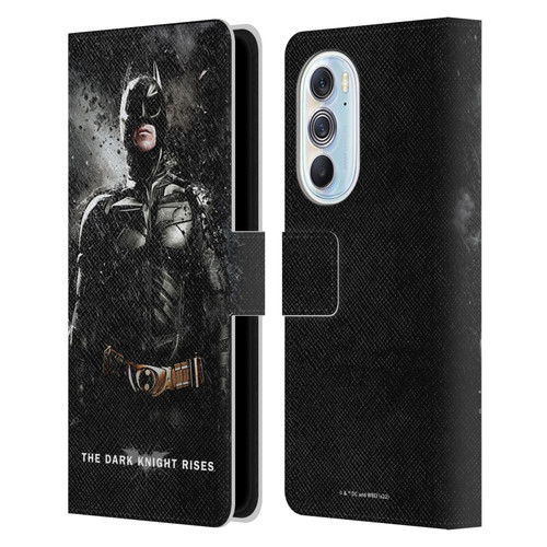 The Dark Knight Rises Key Art Batman Rain Poster Leather Book Wallet Case Cover For Motorola Edge X30
