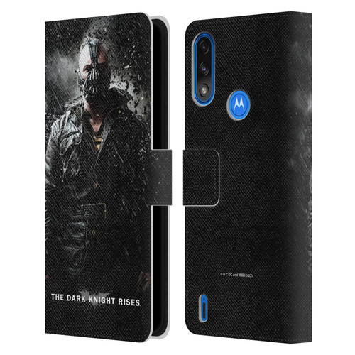 The Dark Knight Rises Key Art Bane Rain Poster Leather Book Wallet Case Cover For Motorola Moto E7 Power / Moto E7i Power