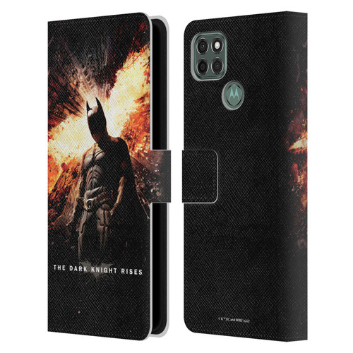 The Dark Knight Rises Key Art Batman Poster Leather Book Wallet Case Cover For Motorola Moto G9 Power