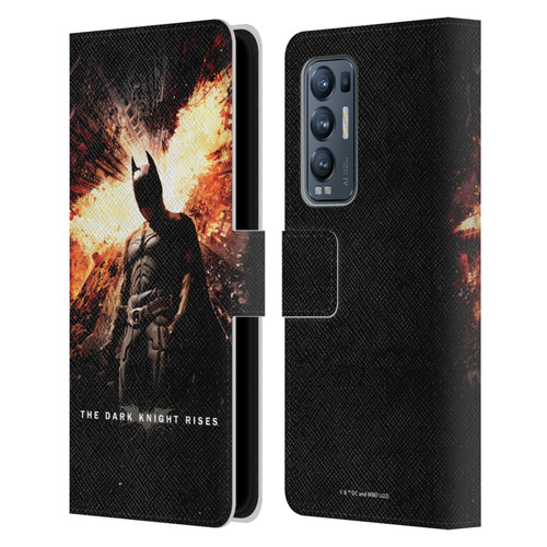 The Dark Knight Rises Key Art Batman Poster Leather Book Wallet Case Cover For OPPO Find X3 Neo / Reno5 Pro+ 5G
