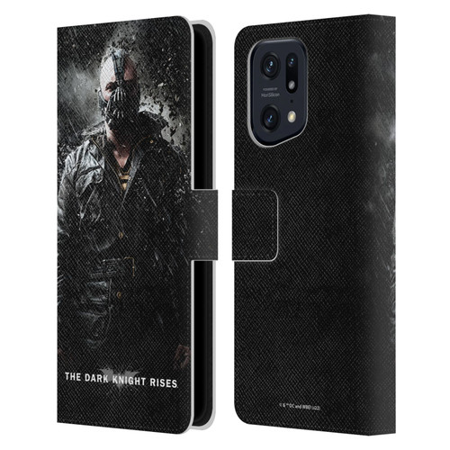 The Dark Knight Rises Key Art Bane Rain Poster Leather Book Wallet Case Cover For OPPO Find X5 Pro