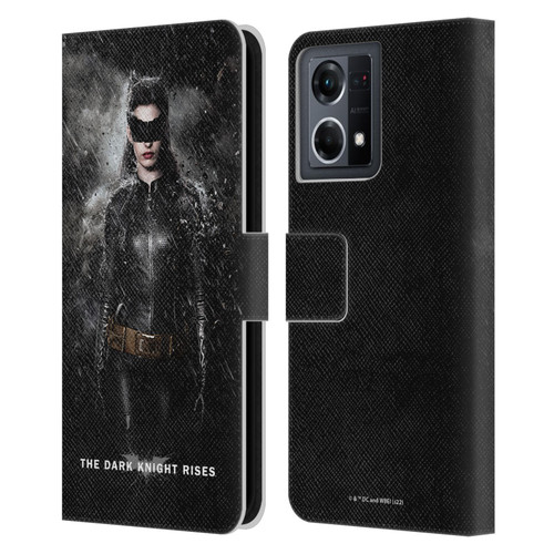 The Dark Knight Rises Key Art Catwoman Rain Poster Leather Book Wallet Case Cover For OPPO Reno8 4G