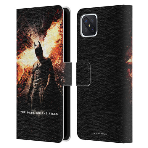 The Dark Knight Rises Key Art Batman Poster Leather Book Wallet Case Cover For OPPO Reno4 Z 5G