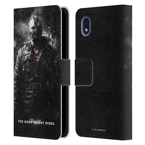 The Dark Knight Rises Key Art Bane Rain Poster Leather Book Wallet Case Cover For Samsung Galaxy A01 Core (2020)