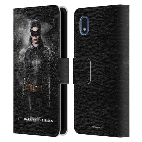 The Dark Knight Rises Key Art Catwoman Rain Poster Leather Book Wallet Case Cover For Samsung Galaxy A01 Core (2020)